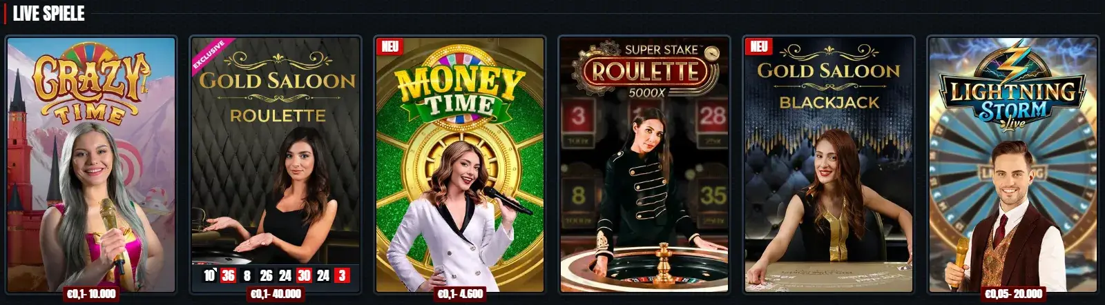 Glorian Casino Live Casino – Live Spiele mit echten Dealern