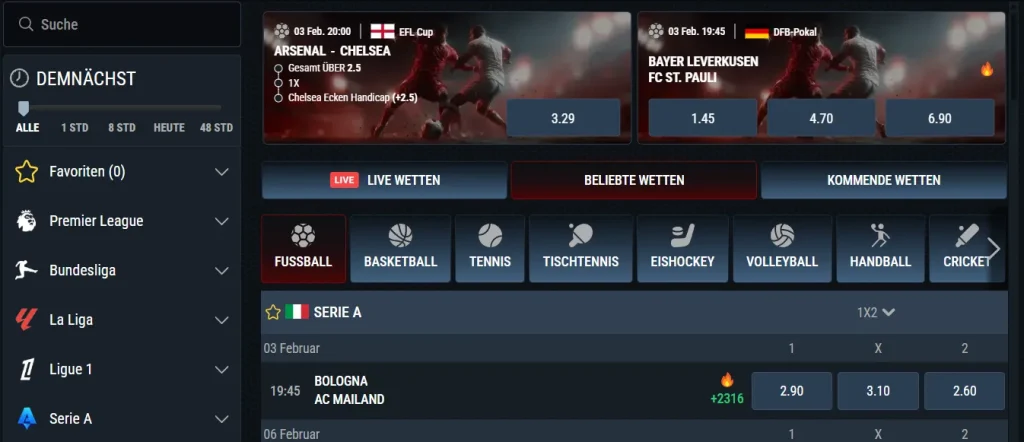 Glorian Casino Sportwetten – Wetten auf Sportereignisse online