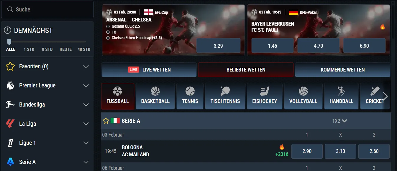 Glorian Casino Sportwetten – Wetten auf Sportereignisse online